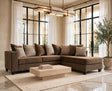 Monroe Mocha Right Arm Facing (RAF) Sectional by Happy Homes at Eve Furniture