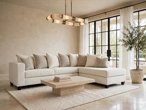 Monroe Stone Right Arm Facing (RAF) Sectional by Happy Homes at Eve Furniture