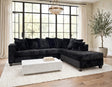 Bressilyn Black Right Arm Facing (RAF) Sectional by Happy Homes at Eve Furniture