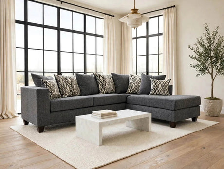 Monroe Steel Right Arm Facing (RAF) Sectional by Happy Homes at Eve Furniture