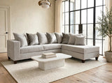 Monroe Dove Right Arm Facing (RAF) Sectional by Happy Homes at Eve Furniture