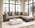 Monroe Latte PU Right Arm Facing (RAF) Sectional by Happy Homes at Eve Furniture