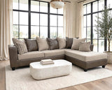 Monroe Latte PU Right Arm Facing (RAF) Sectional by Happy Homes at Eve Furniture