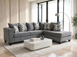Monroe Charcoal Right Arm Facing (RAF) Sectional by Happy Homes at Eve Furniture