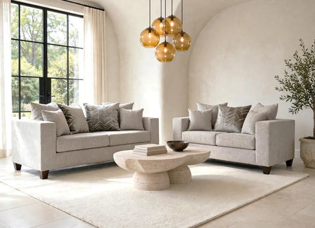 Monroe Dove Sofa & Loveseat by Happy Homes at Eve Furniture
