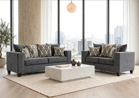 Monroe Steel Sofa & Loveseat by Happy Homes at Eve Furniture
