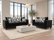 Monroe Black Sofa & Loveseat by Happy Homes at Eve Furniture