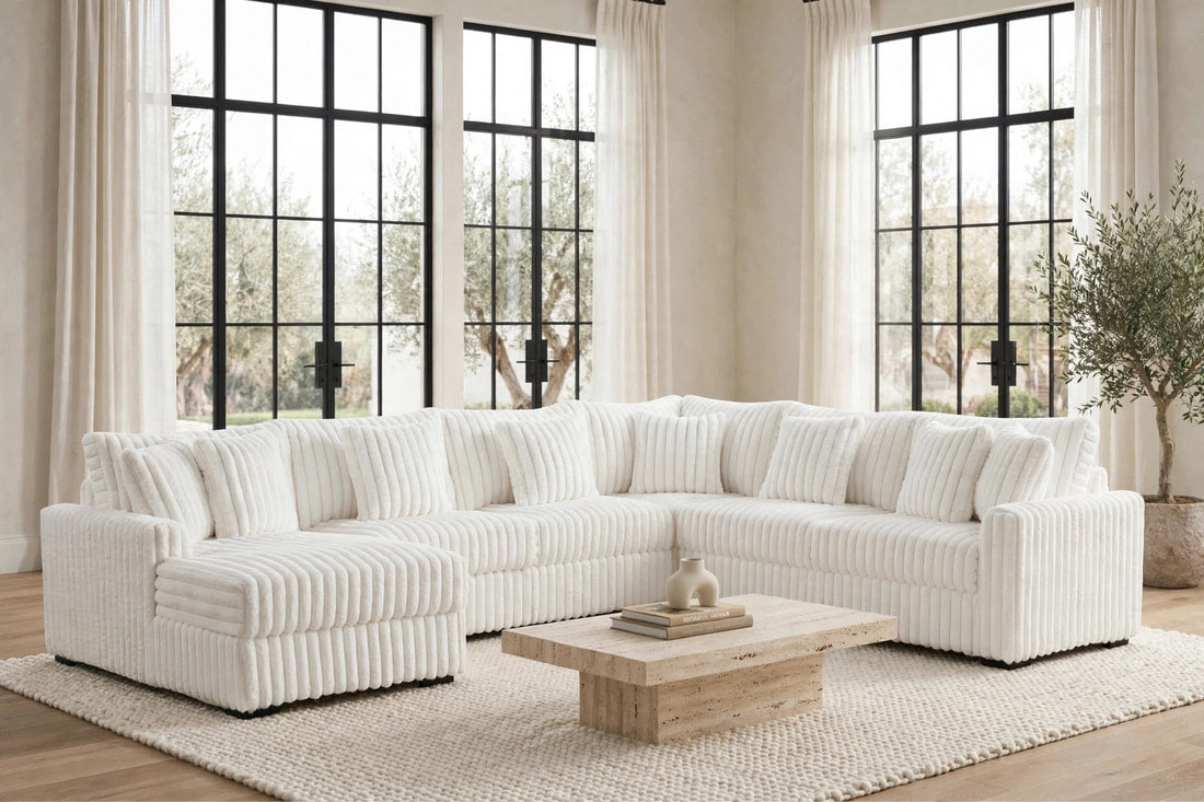 [Hot Buy] Solana Beige Left Arm Facing (LAF) Sectional by Happy Homes at Eve Furniture