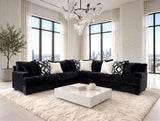 Rawcliffe Black Oversized Sectional by Happy Homes at Eve Furniture