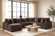 Solana Chocolate Left Arm Facing (LAF) Chaise Sectional by Happy Homes at Eve Furniture