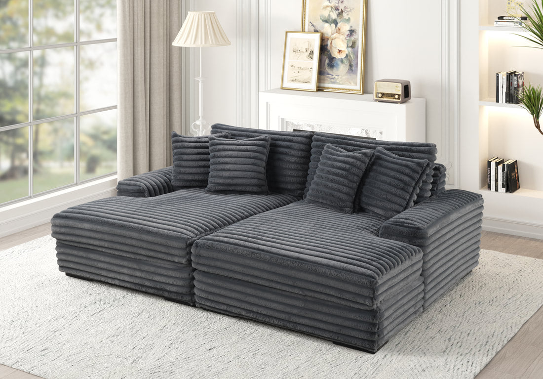 Gray Chaise Lounge OVERSIZED 5800