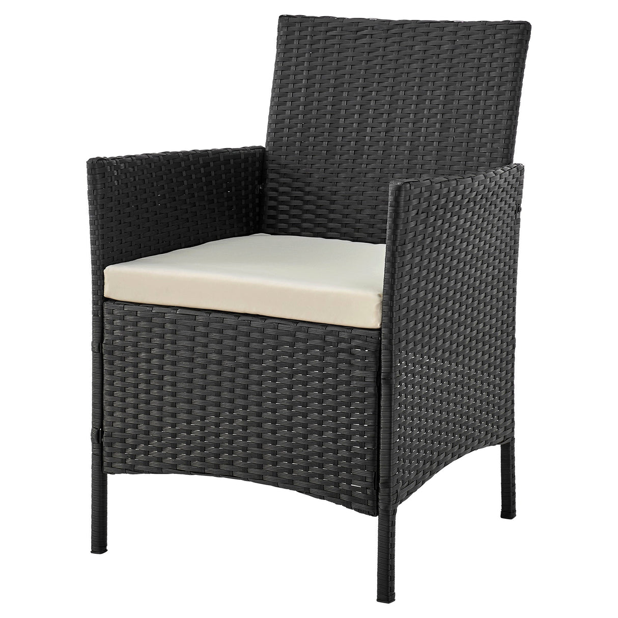 Imperia Patio 2-Person Seating Group with End Table with Cream Cushions by Manhattan Comfort at Eve Furniture