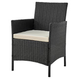Imperia Patio 2-Person Seating Group with End Table with Cream Cushions by Manhattan Comfort at Eve Furniture