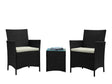 Imperia Patio 2-Person Seating Group with End Table with Cream Cushions by Manhattan Comfort at Eve Furniture