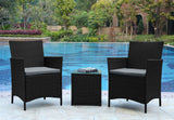 Imperia Patio 2-Person Seating Group with End Table with Grey Cushions by Manhattan Comfort at Eve Furniture