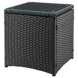 Imperia Patio 2-Person Seating Group with End Table with Grey Cushions by Manhattan Comfort at Eve Furniture
