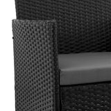 Imperia Patio 2-Person Seating Group with End Table with Grey Cushions by Manhattan Comfort at Eve Furniture