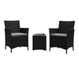 Imperia Patio 2-Person Seating Group with End Table with Grey Cushions by Manhattan Comfort at Eve Furniture