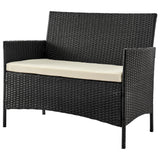 Imperia Patio 4-Person Conversation Set with Coffee Table with Cream Cushions by Manhattan Comfort at Eve Furniture