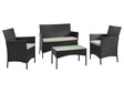 Imperia Patio 4-Person Conversation Set with Coffee Table with Cream Cushions by Manhattan Comfort at Eve Furniture