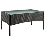 Imperia Patio 4-Person Conversation Set with Coffee Table with Grey Cushions by Manhattan Comfort at Eve Furniture