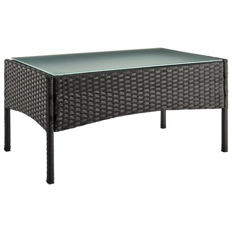 Imperia Patio 4-Person Conversation Set with Coffee Table with Grey Cushions by Manhattan Comfort at Eve Furniture