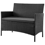 Imperia Patio 4-Person Conversation Set with Coffee Table with Grey Cushions by Manhattan Comfort at Eve Furniture