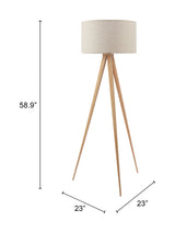 Imperial Beige & Natural Floor Lamp by Zuomod at Eve Furniture
