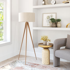 Imperial Beige & Natural Floor Lamp by Zuomod at Eve Furniture
