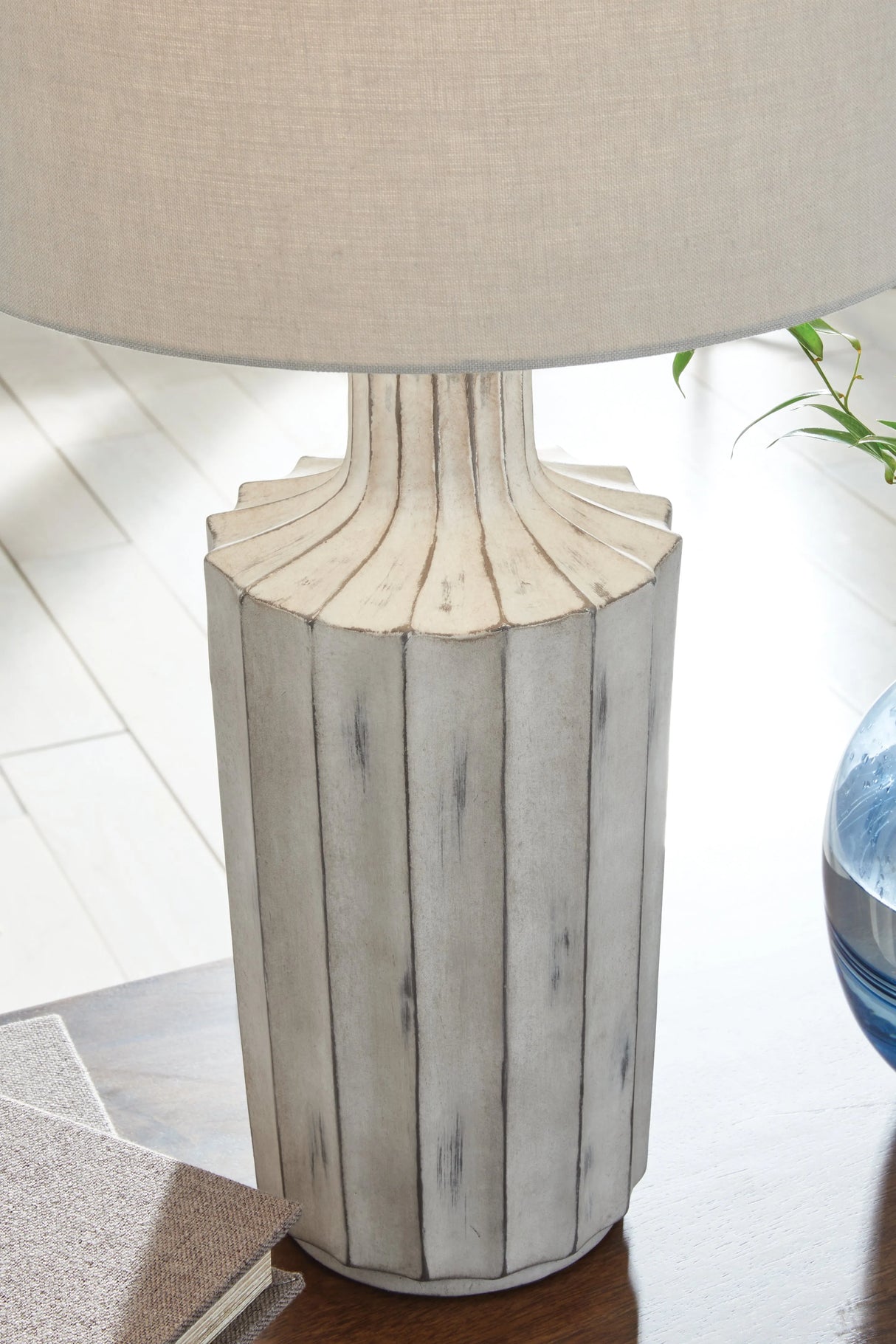 Imre Distressed Brown Table Lamp by Ashley at Eve Furniture