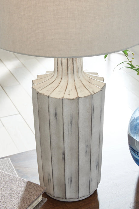 Imre Distressed Brown Table Lamp by Ashley at Eve Furniture