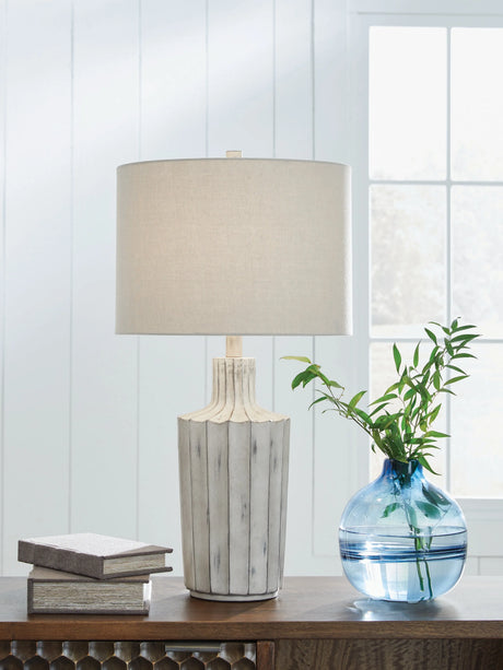 Imre Distressed Brown Table Lamp by Ashley at Eve Furniture