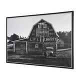 In God We Trust Barn by David Reams a Hand Embellished Textured Framed Canvas Photo Print by Mercana at Eve Furniture