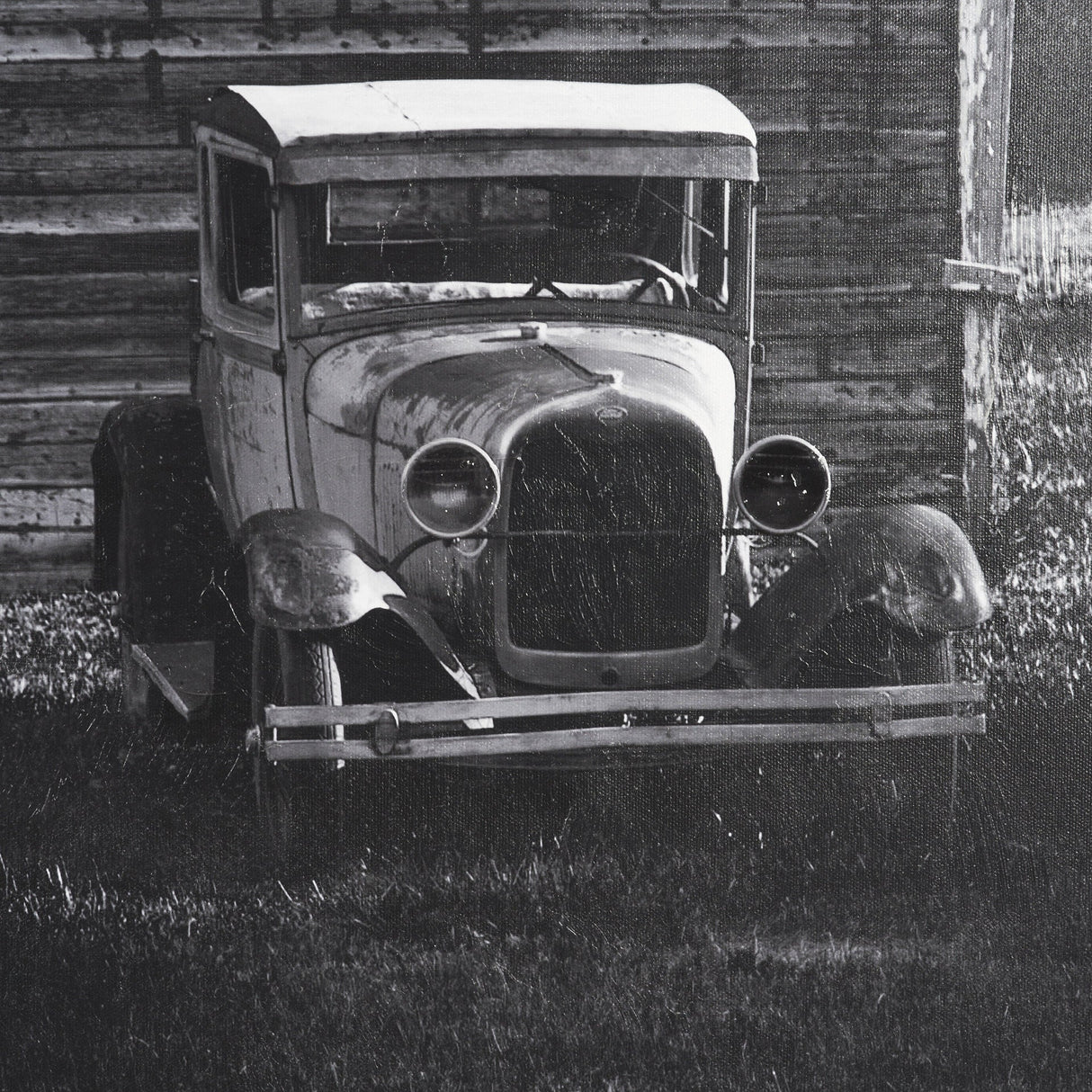 In God We Trust Barn by David Reams a Hand Embellished Textured Framed Canvas Photo Print by Mercana at Eve Furniture