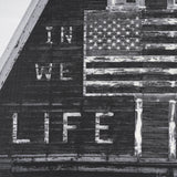 In God We Trust Barn by David Reams a Hand Embellished Textured Framed Canvas Photo Print by Mercana at Eve Furniture