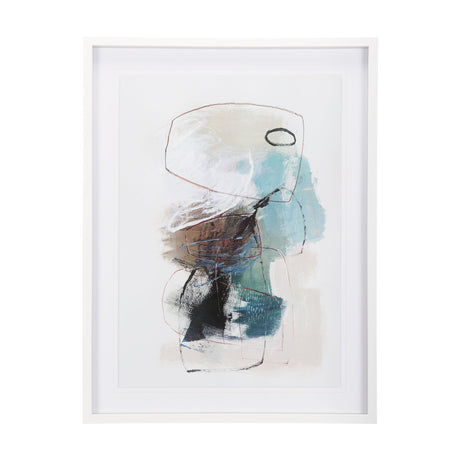 In The Middle I by Natasha Barnes a Hand Embellished Textured Framed Art Print Matted under Glass by Mercana at Eve Furniture