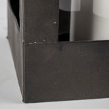 Ina Tall Charcoal Metal Candle Holder Lantern by Mercana at Eve Furniture