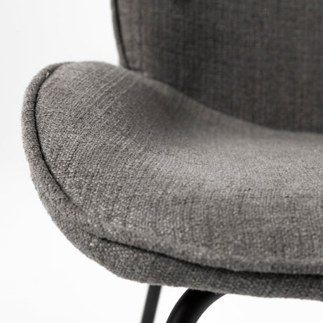 Inala Grey Seat Metal Frame Dining Chair, Set of 2 by Mercana at Eve Furniture