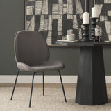 Inala Grey Seat Metal Frame Dining Chair, Set of 2 by Mercana at Eve Furniture