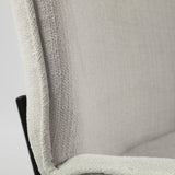 Inala White Fabric Seat Black Metal Frame Dining Chair, Set of 2 by Mercana at Eve Furniture