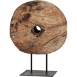 Incana 20L x 4W Natural Brown Reclaimed Wood Wheel Object by Mercana at Eve Furniture
