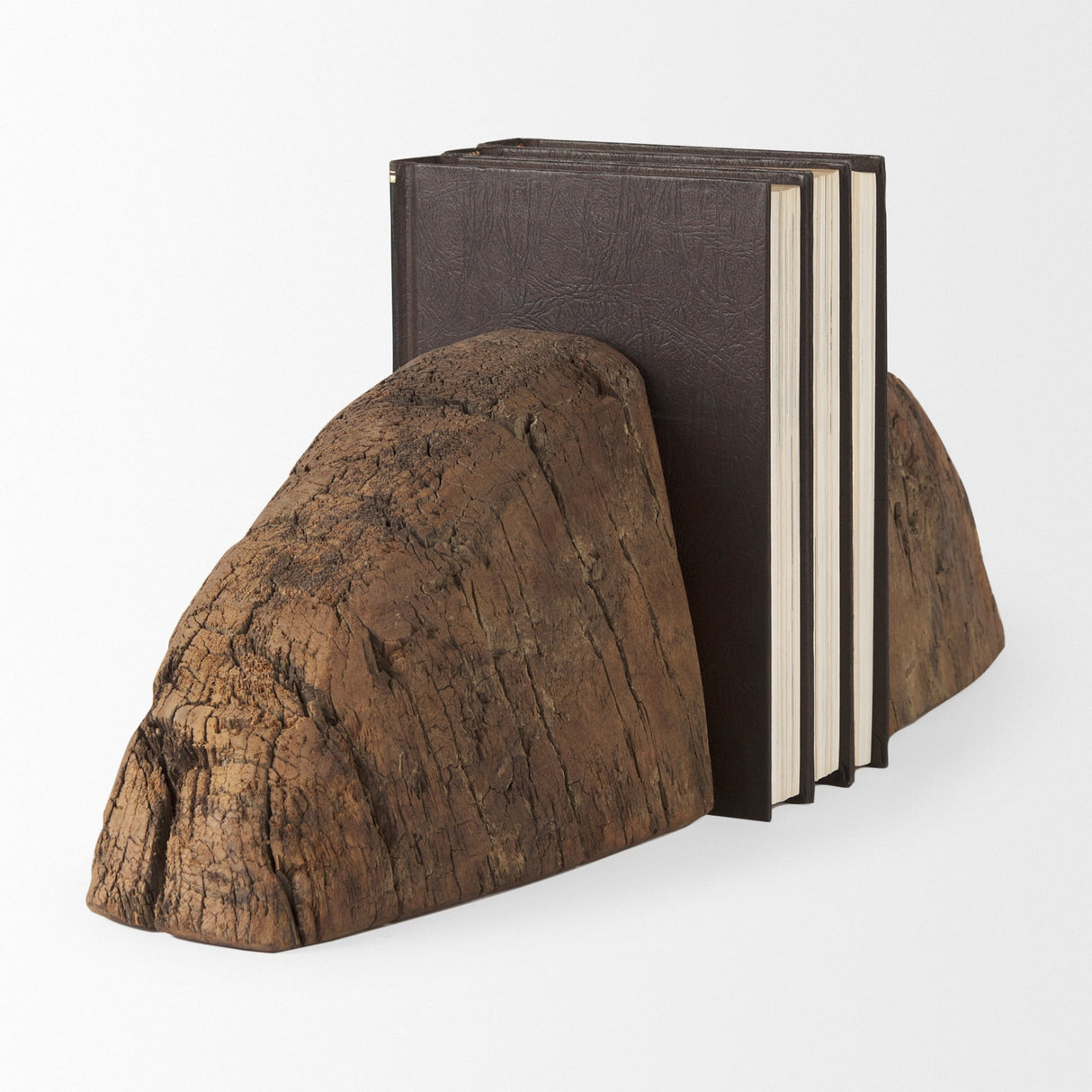 Incana Handmade Reclaimed Wooden Bookends by Mercana at Eve Furniture