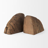 Incana Handmade Reclaimed Wooden Bookends by Mercana at Eve Furniture