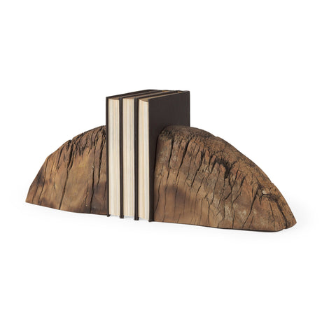 Incana Handmade Reclaimed Wooden Bookends by Mercana at Eve Furniture
