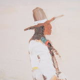 Indian Rider by LaVerne Nelson Black Hand-Embellished Textured Framed Canvas Artwork by Mercana at Eve Furniture