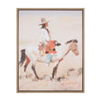 Indian Rider by LaVerne Nelson Black Hand-Embellished Textured Framed Canvas Artwork by Mercana at Eve Furniture