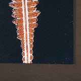 Indigo Fern 4 by Mary Margaret Briggs Hand Embellished Textured Framed Art Print Matted under Glass by Mercana at Eve Furniture
