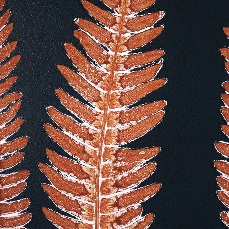 Indigo Fern 4 by Mary Margaret Briggs Hand Embellished Textured Framed Art Print Matted under Glass by Mercana at Eve Furniture