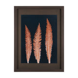 Indigo Fern 4 by Mary Margaret Briggs Hand Embellished Textured Framed Art Print Matted under Glass by Mercana at Eve Furniture