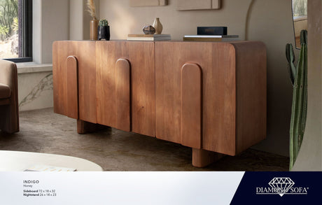 Indigo Honey Wood Sideboard by Diamond Sofa at Eve Furniture